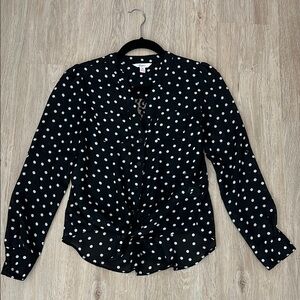 Polka Dot Blouse - Black and White